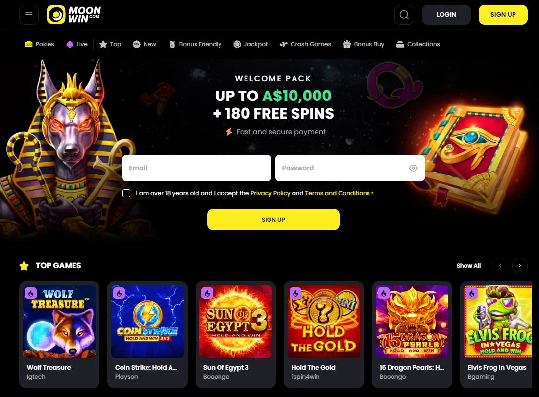 Moonwin casino bonus offer