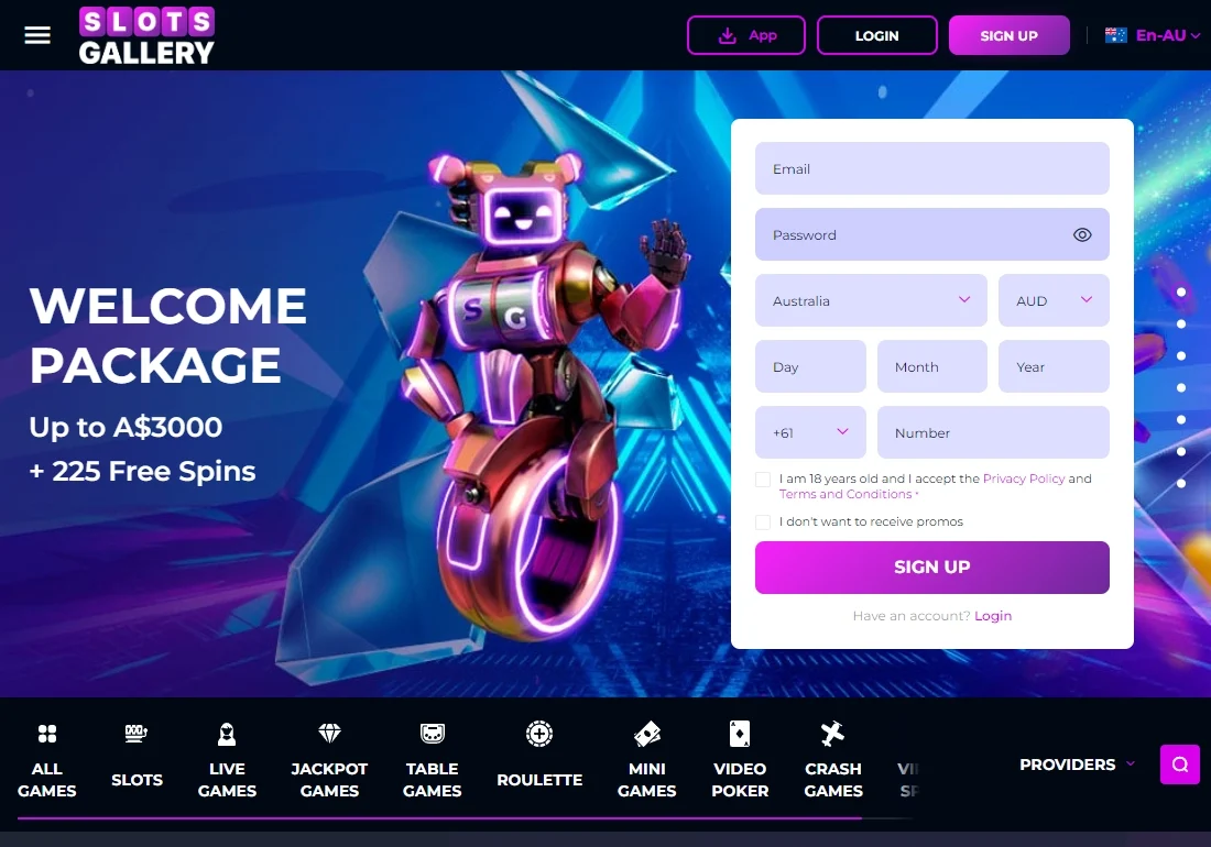 Slots Gallery casino bonus offer